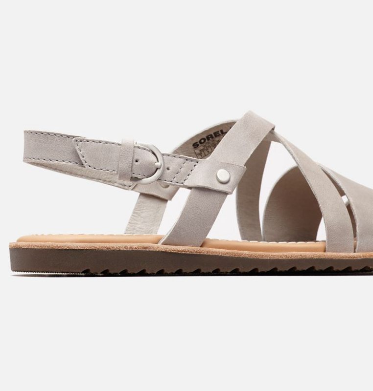 Sandalias Sorel Mujer - Ella™ Criss Cross Flat Gris - 03145-XLIM